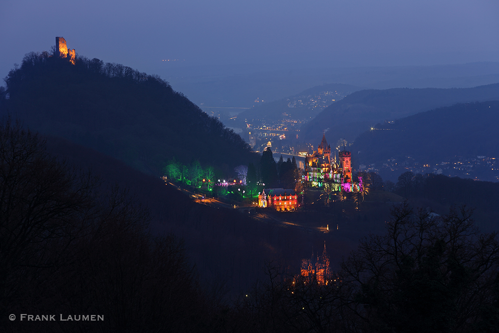 Drachenfels Drachenburg Schlossleuchten 2015