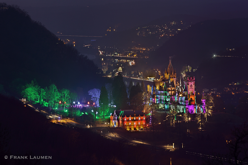 Drachenfels Drachenburg Schlossleuchten 2015