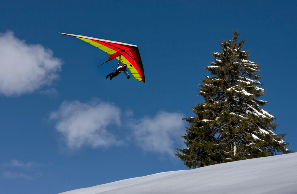 Drachenflieger im Winter