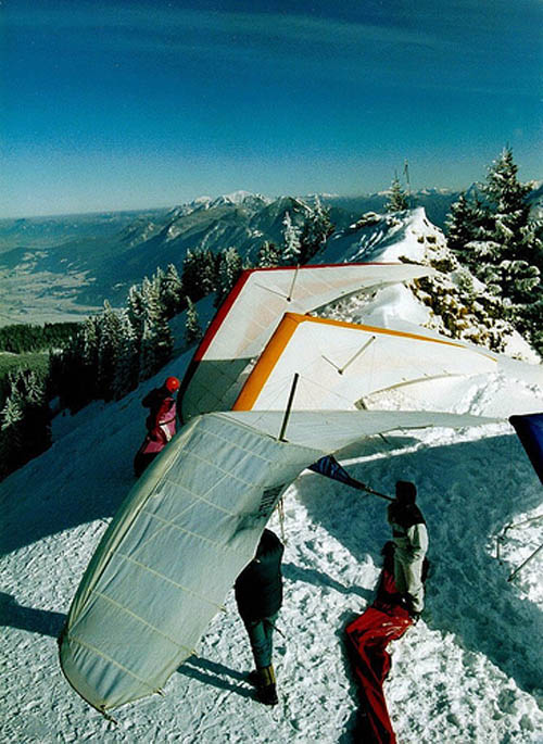 Drachenflieger im Winter