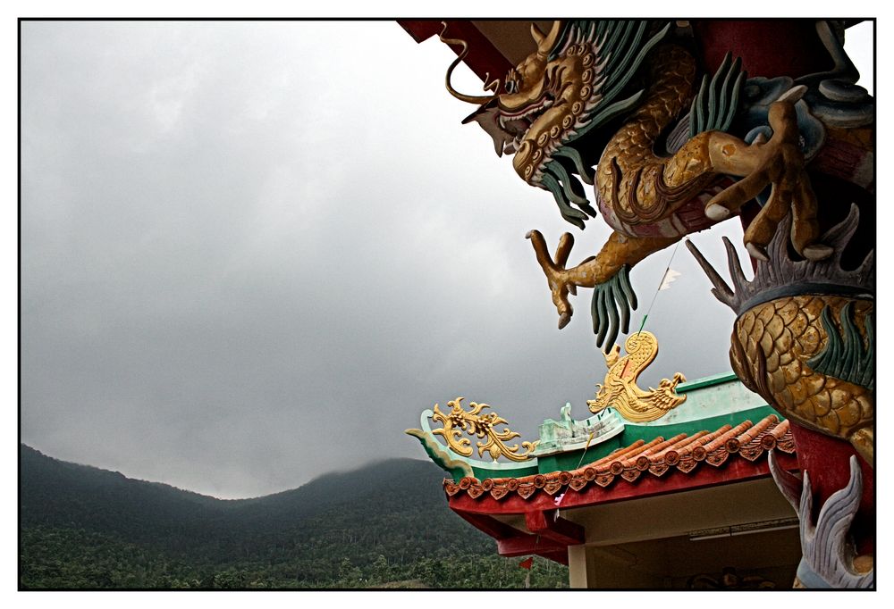 Dragon @ Chinese Temple in Koh Phangan Color