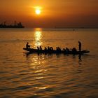 Dragonboat at Sunset