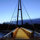 Drahtbrücke bei Nacht