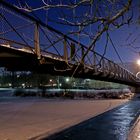 Drahtbrücke bei Nacht - veränderte Farbtemperatur