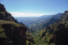 Drakensberg, Northern Traverse - Blick vom Escarpment hinunter nach kwaZulu-Natal