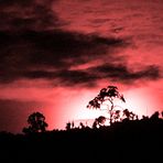 Dramatic moonset