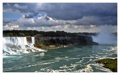 Dramatic sky over dramatic falls