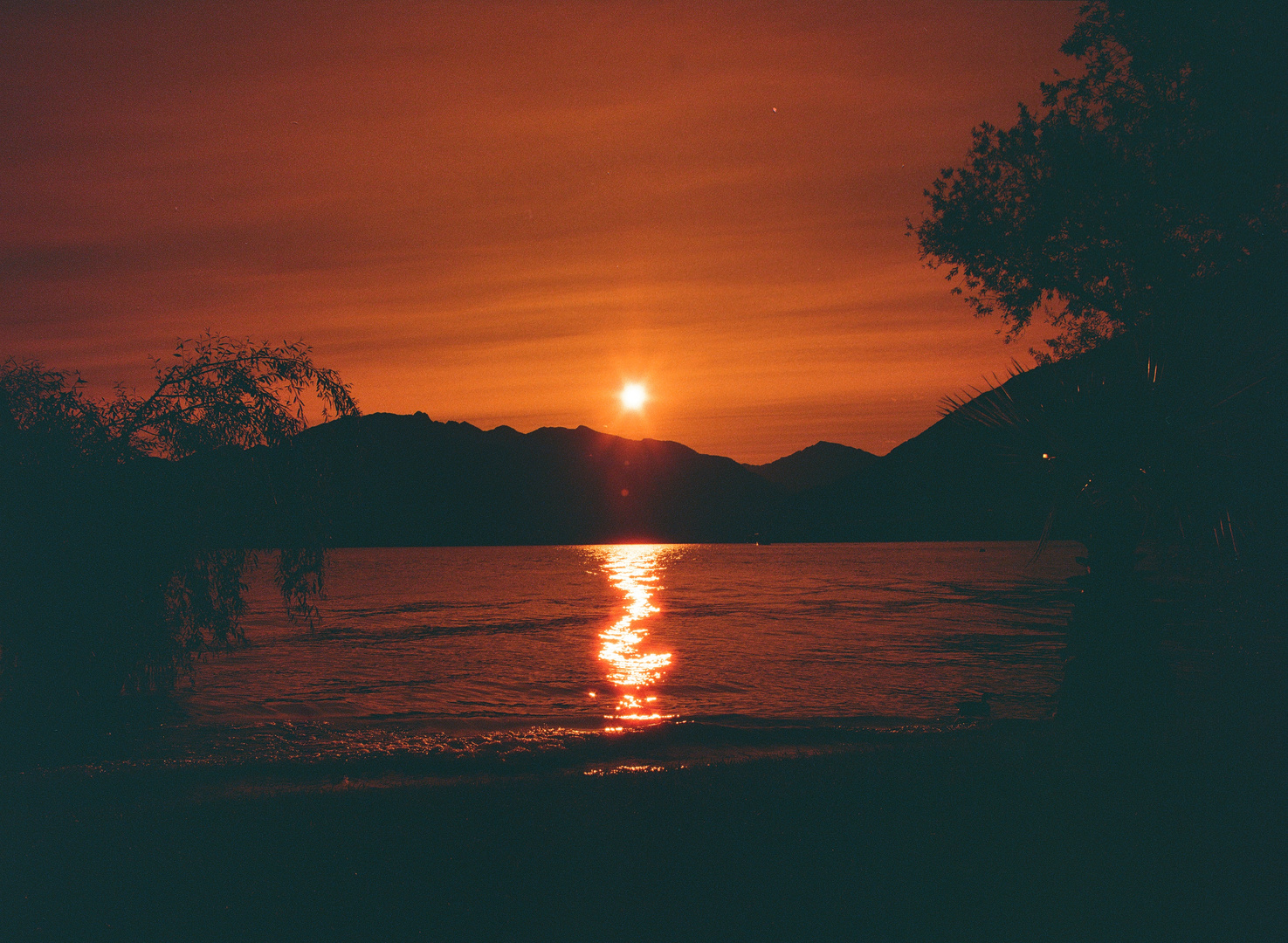 Dramatic Sunset at lago Maggiore