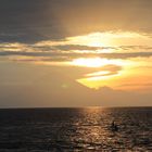 Dramatic sunset over Mt. Agung, Bali, Indonesia