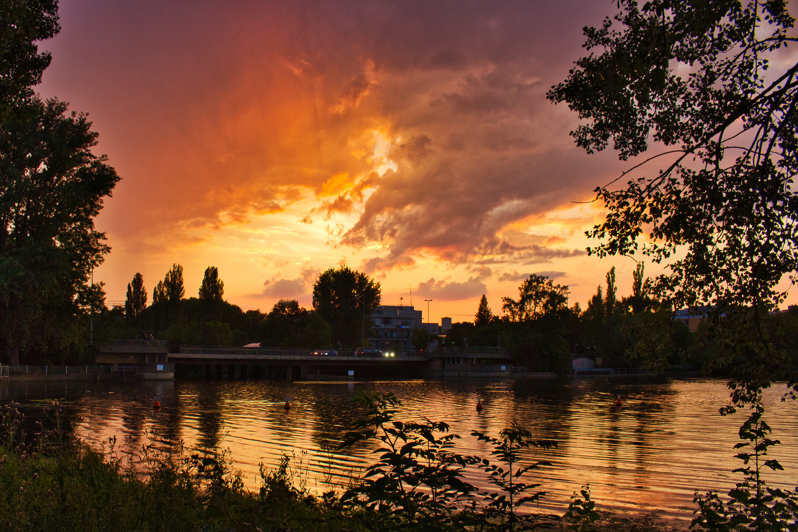 Dramatische abendrötung