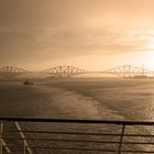 Dramatische Lichtstimmung über der Firth of Forth Bridge