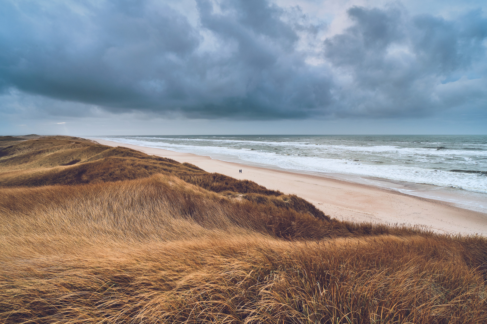 Dramatische Nordsee im Winter