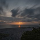 dramatische Wolken im Sonnenuntergang