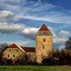 Dramatischer Himmel über der Horkheimer Burg