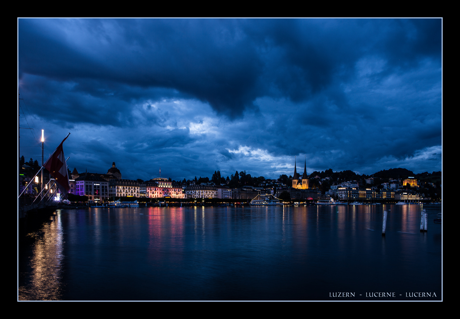 Dramatischer Himmel über Luzern.