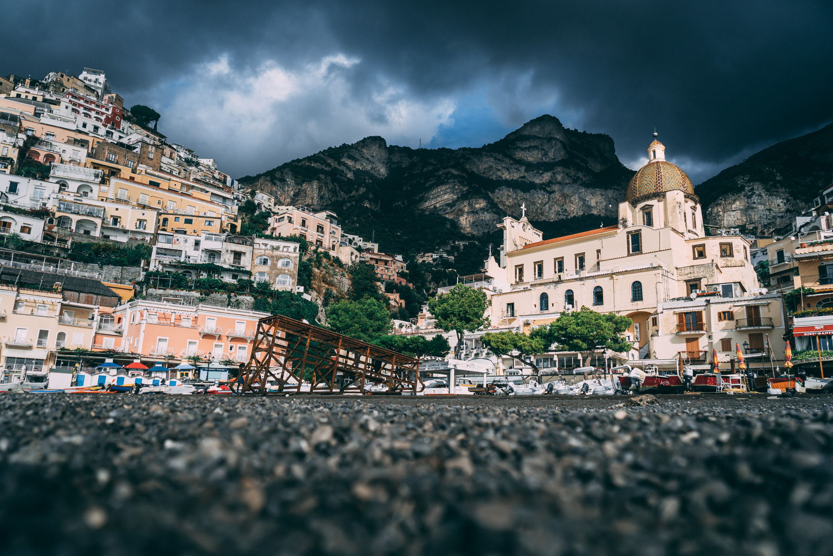 Dramatischer Himmel über Positano