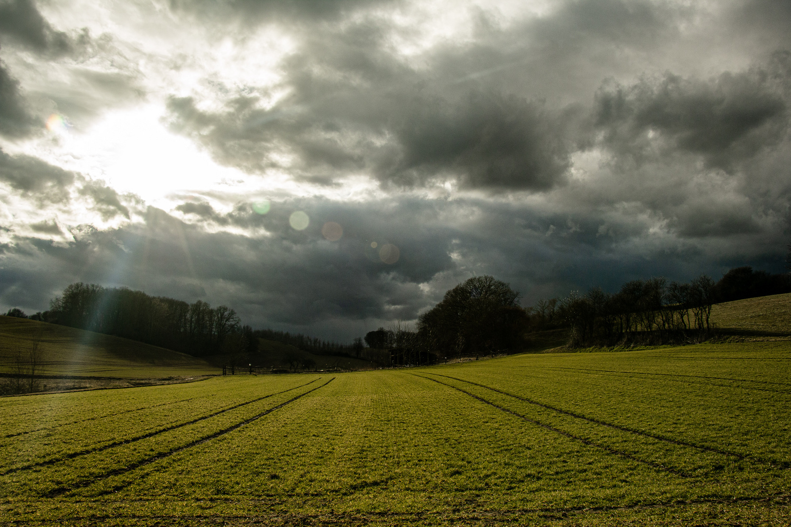 Dramatischer Himmel über'm Auenland