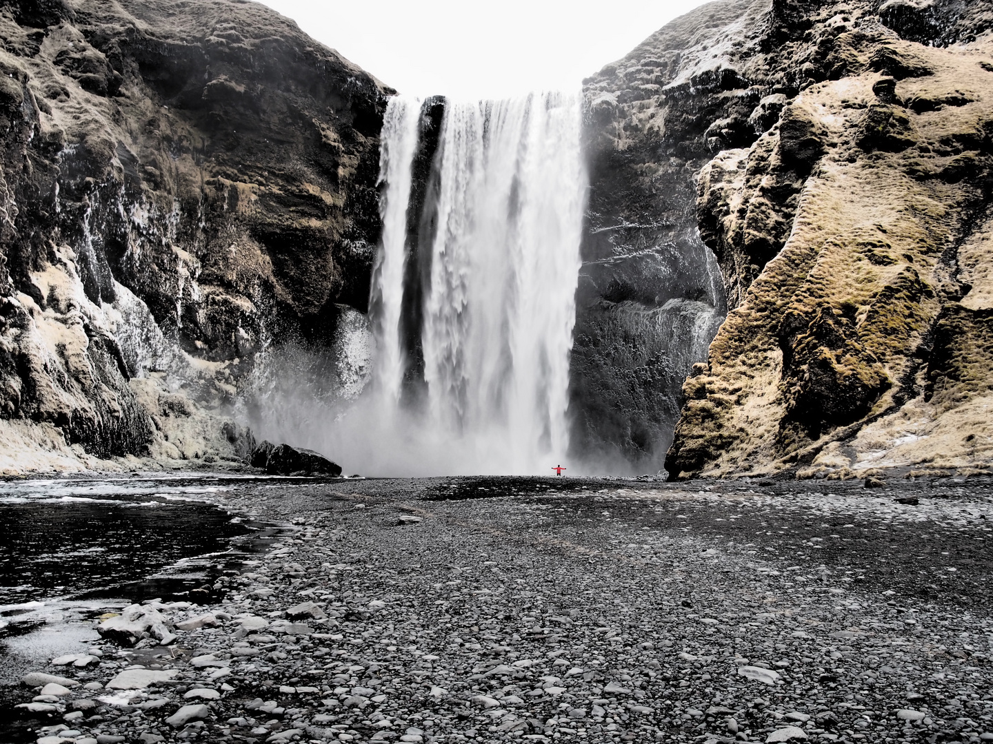 Dramatischer Skogafoss