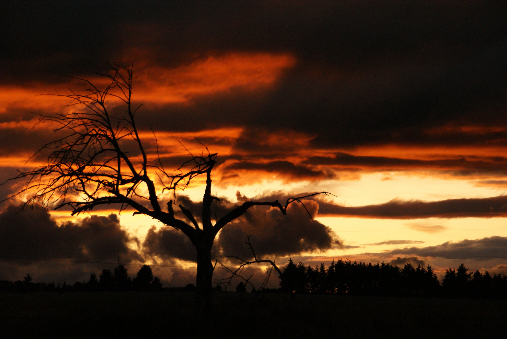 Dramatischer Sonnenuntergang