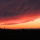 Dramatischer Sonnenuntergang am 27.10.2012, Fort Biehler Mainz-Kastel