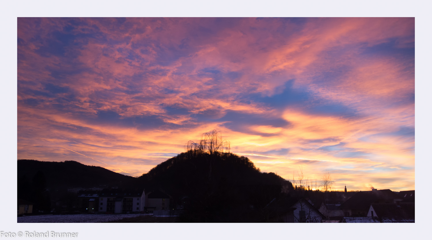 Dramatischer Sonnenuntergang in Wildon