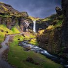 Dramatisches Licht am Wasserfall