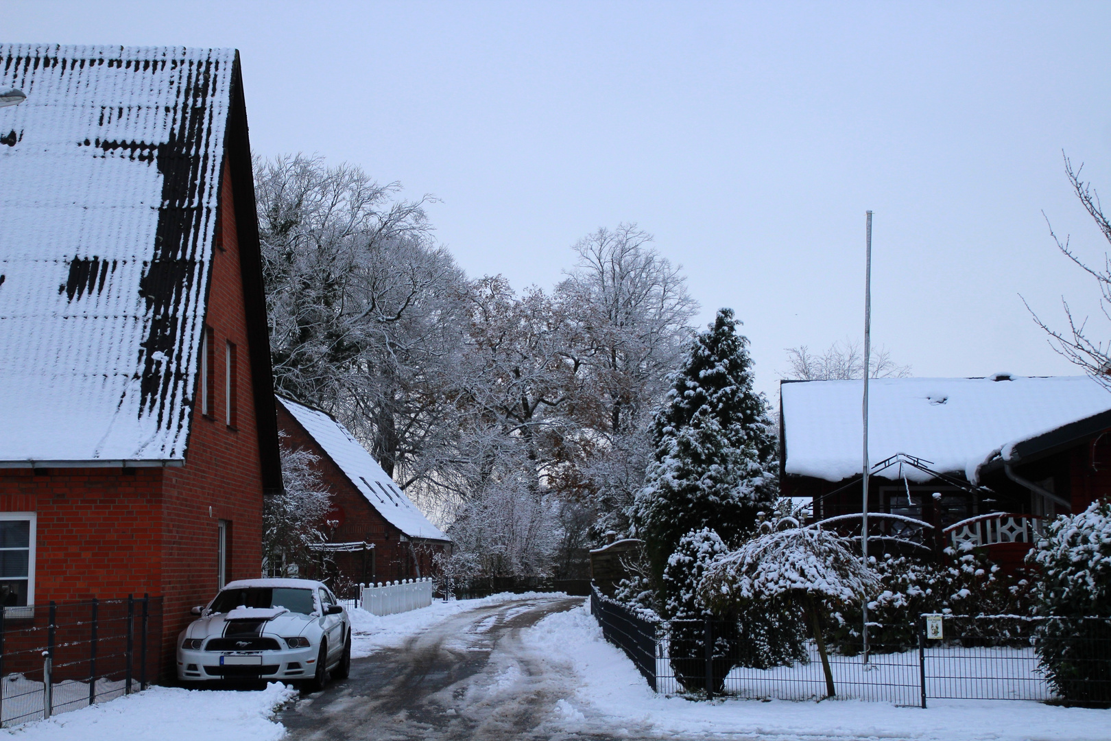 Draußen im Schnee 