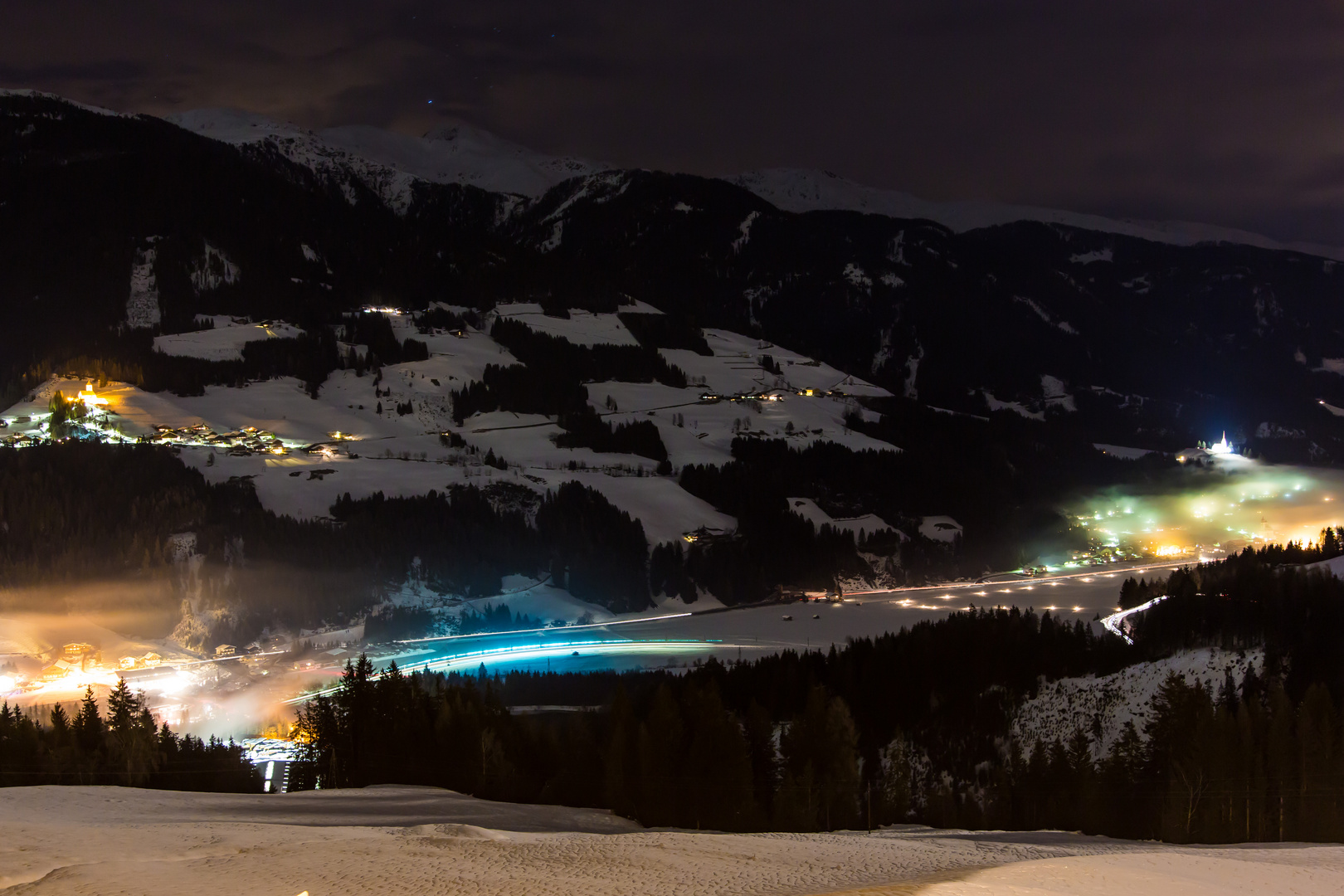 Drautal bei Nacht