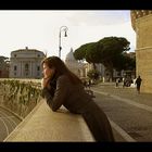 dreaming girl in Rome