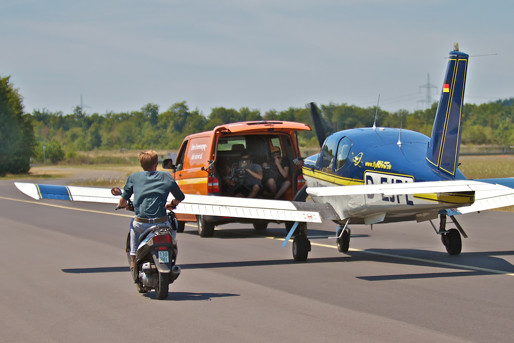 Dreharbeiten auf der Runway