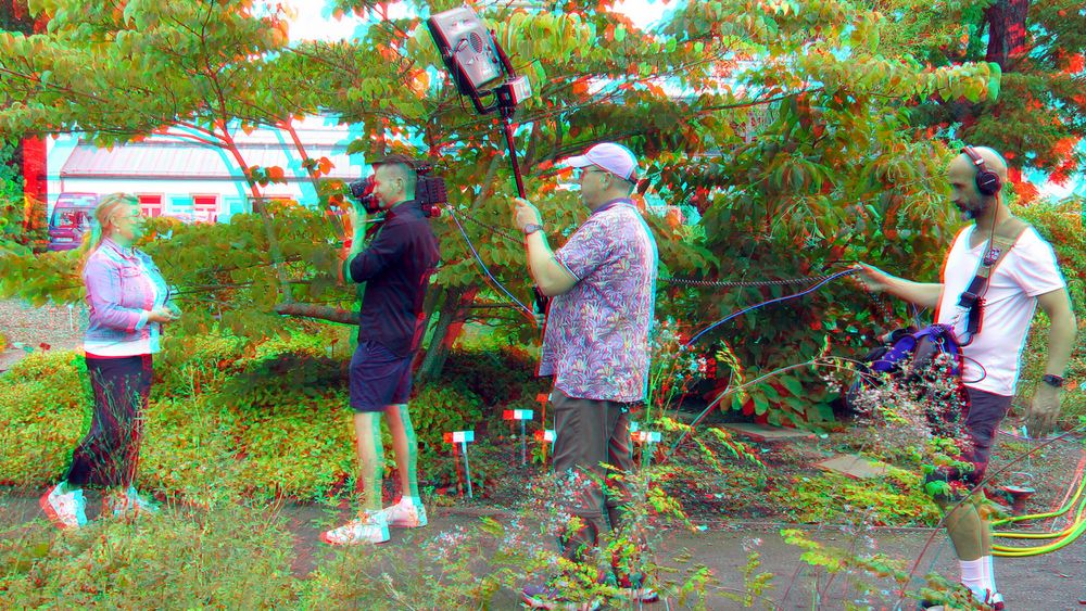 Dreharbeiten mdr Garten in 3D