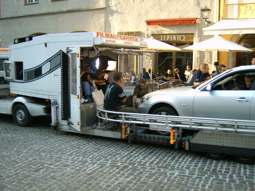 Dreharbeiten zur Krimiserie "Kommissarin Lucas" in Regensburg