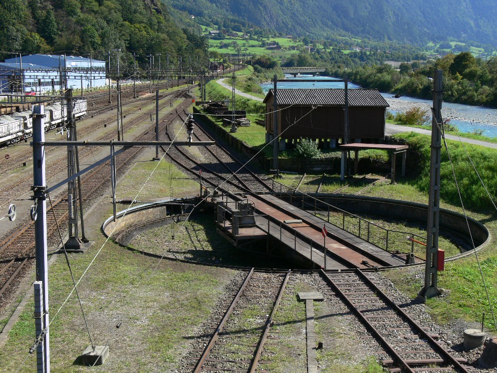 Drehscheibe in Erstfeld, Schweiz