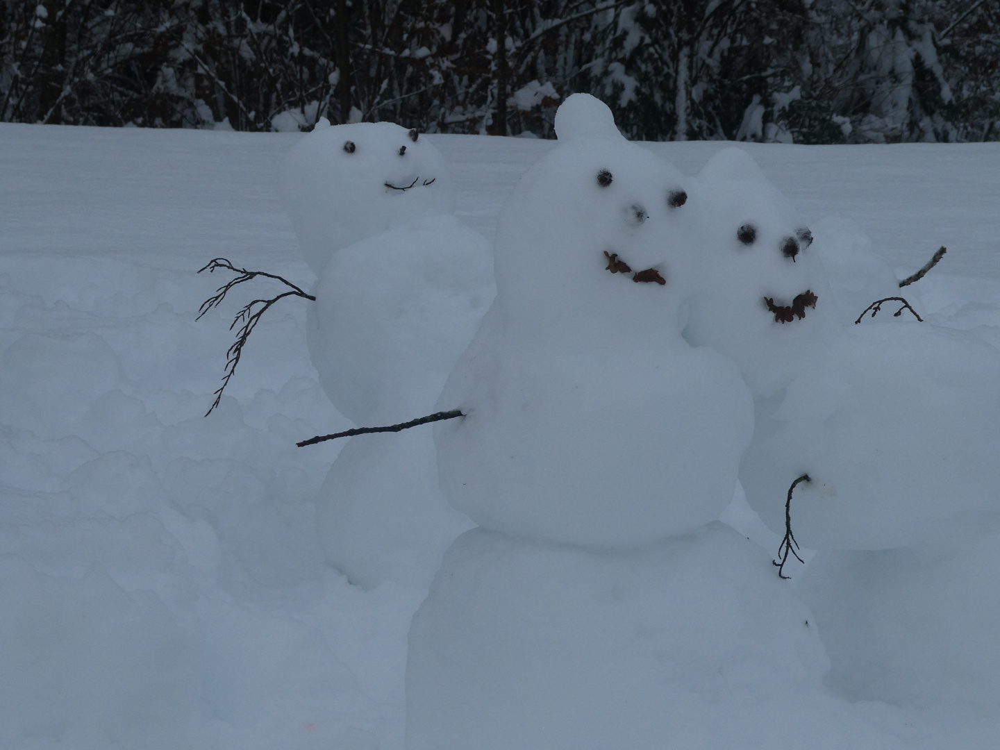 Drei Frauen im Schnee