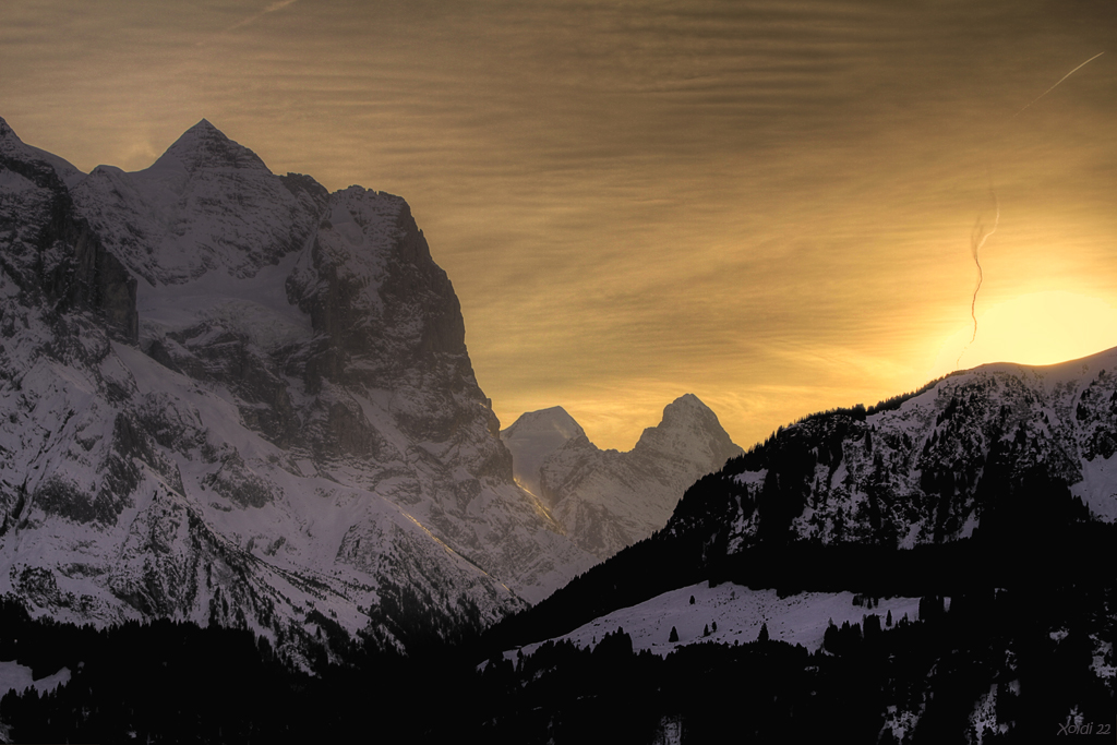 Drei mächtige Berge