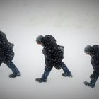 Drei Männer im Schnee