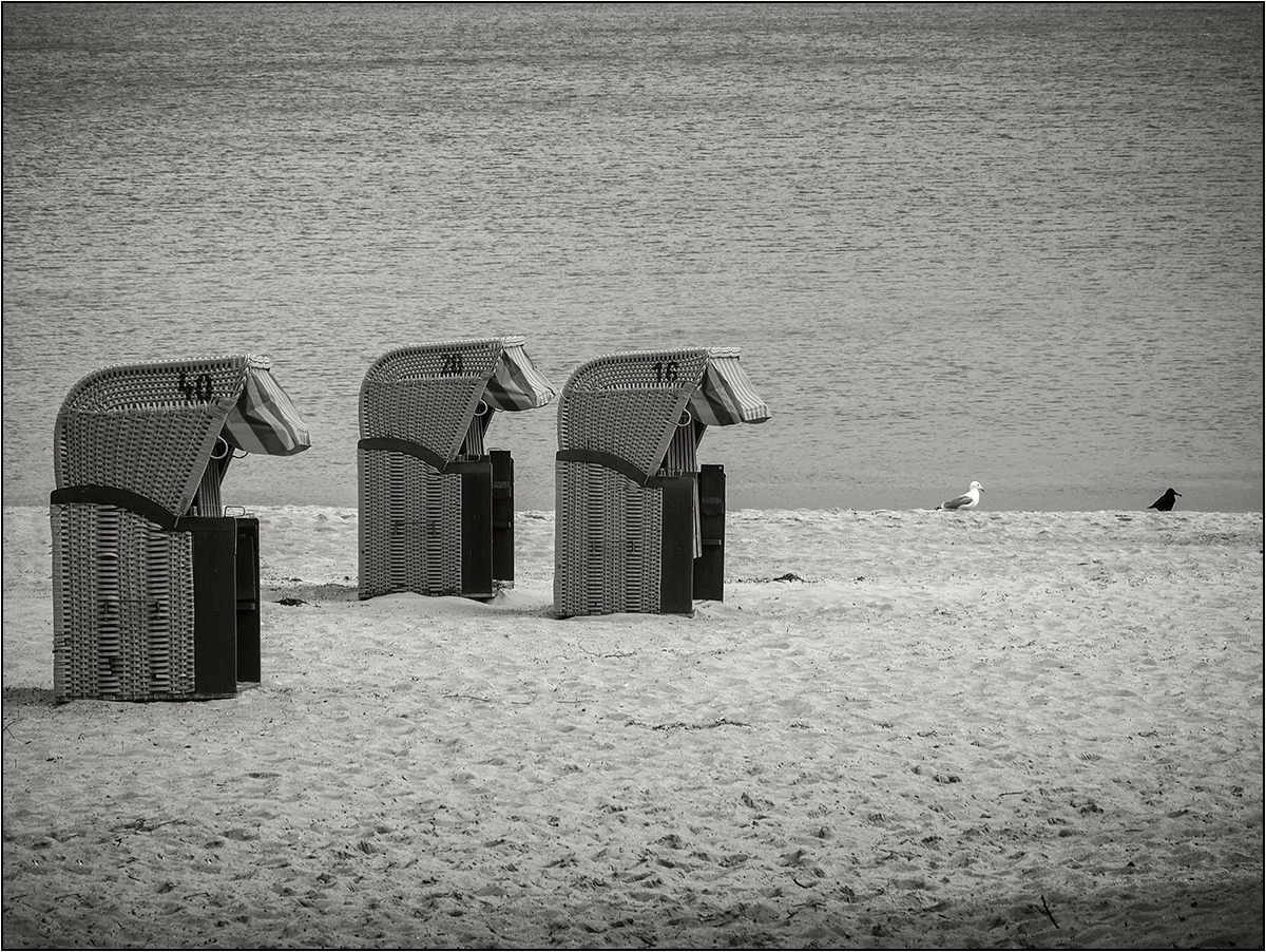 Drei Strandkorb-Pacmen ...