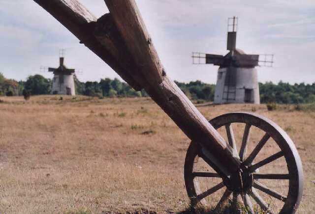 Drei Windmühlen auf Gotland