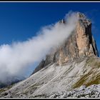 Drei Zinnen mit Wolke