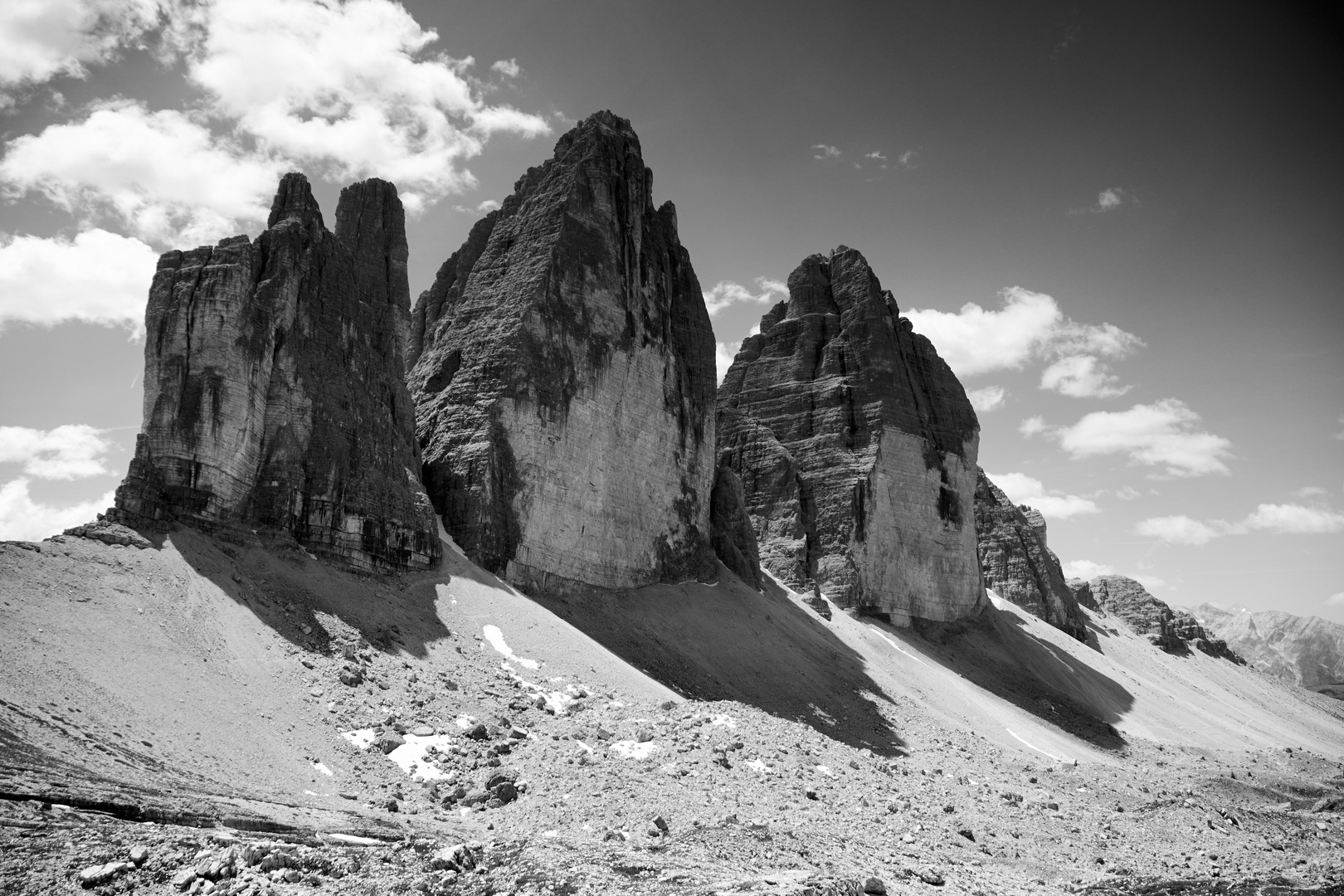 Drei Zinnen (Tre Cime di Lavaredo) - SchwarzWeiss