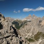 Drei Zinnen von der Cadini Gruppe..