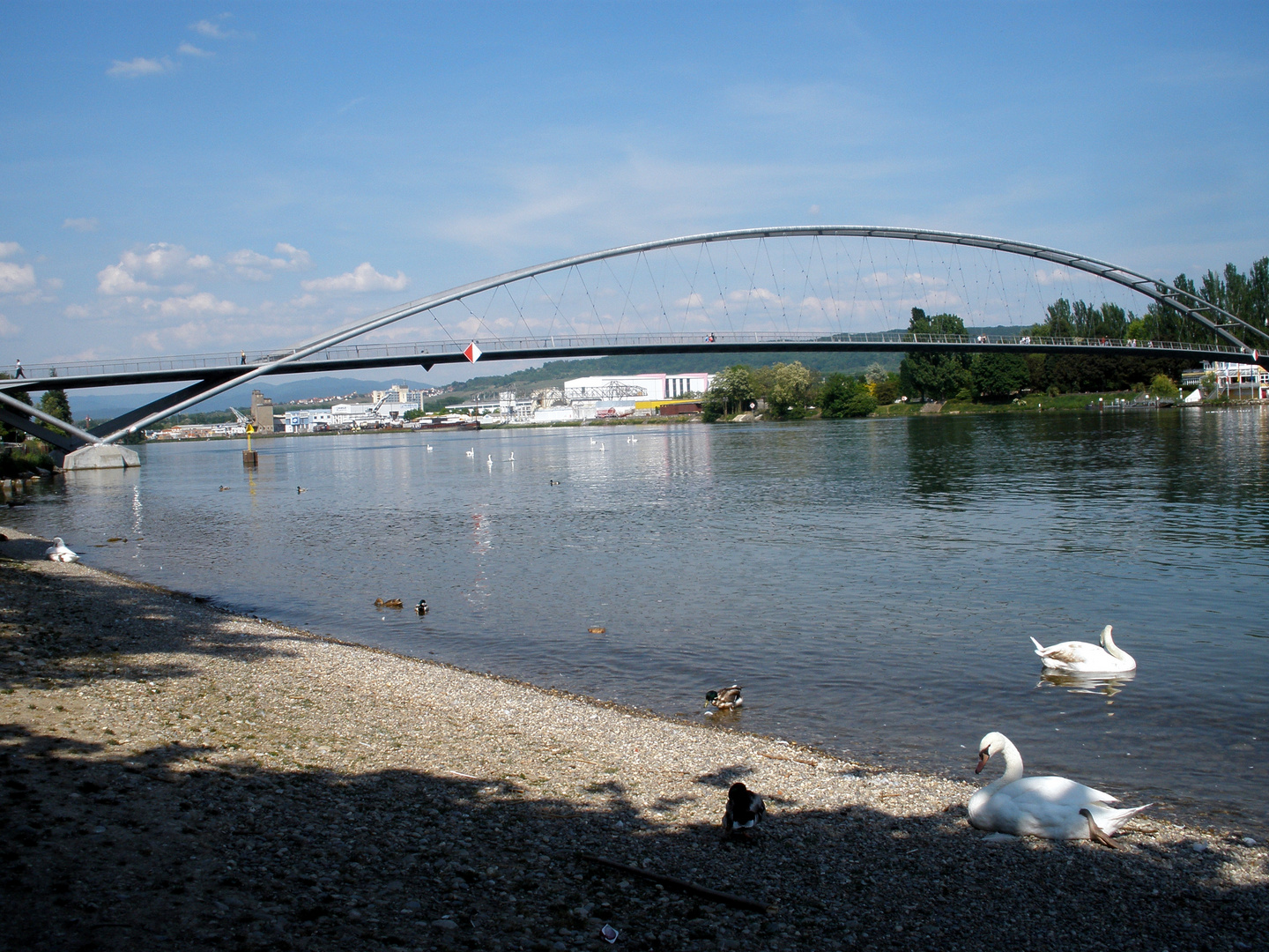 Dreiländerbrücke zwischen Huningue (F) und Weil am Rhein (D)