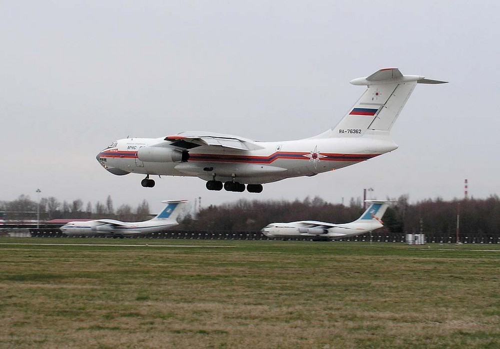 Dreimal IL-76TD - Gomelavia, TransAvia Export, MCS Russia