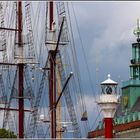 Dreimastschoner im Hafen von Emden