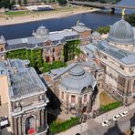 Dresden - Akademie der bildenden Künste am Elbufer von hinten, ...