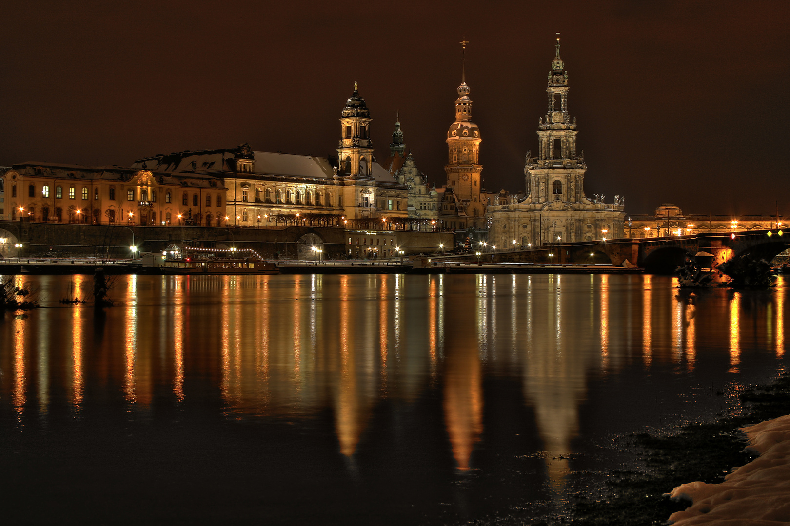 Dresden Altstadt bei Nacht