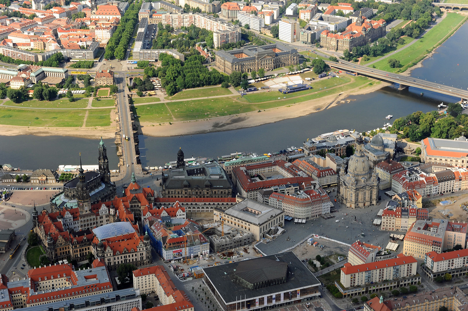 Dresden Altstadt mit Frauenkirche am 10.Juli 2011