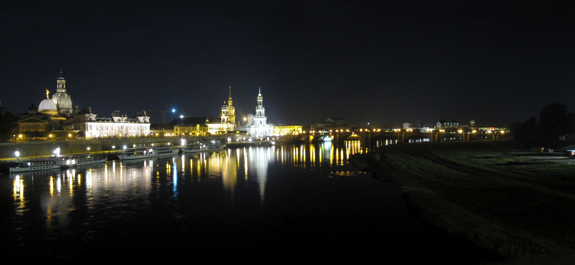 Dresden Altstadt - Nacht-Panorama