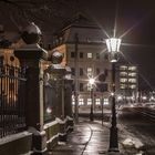 Dresden an Zwinger im Winter