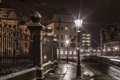 Dresden an Zwinger im Winter